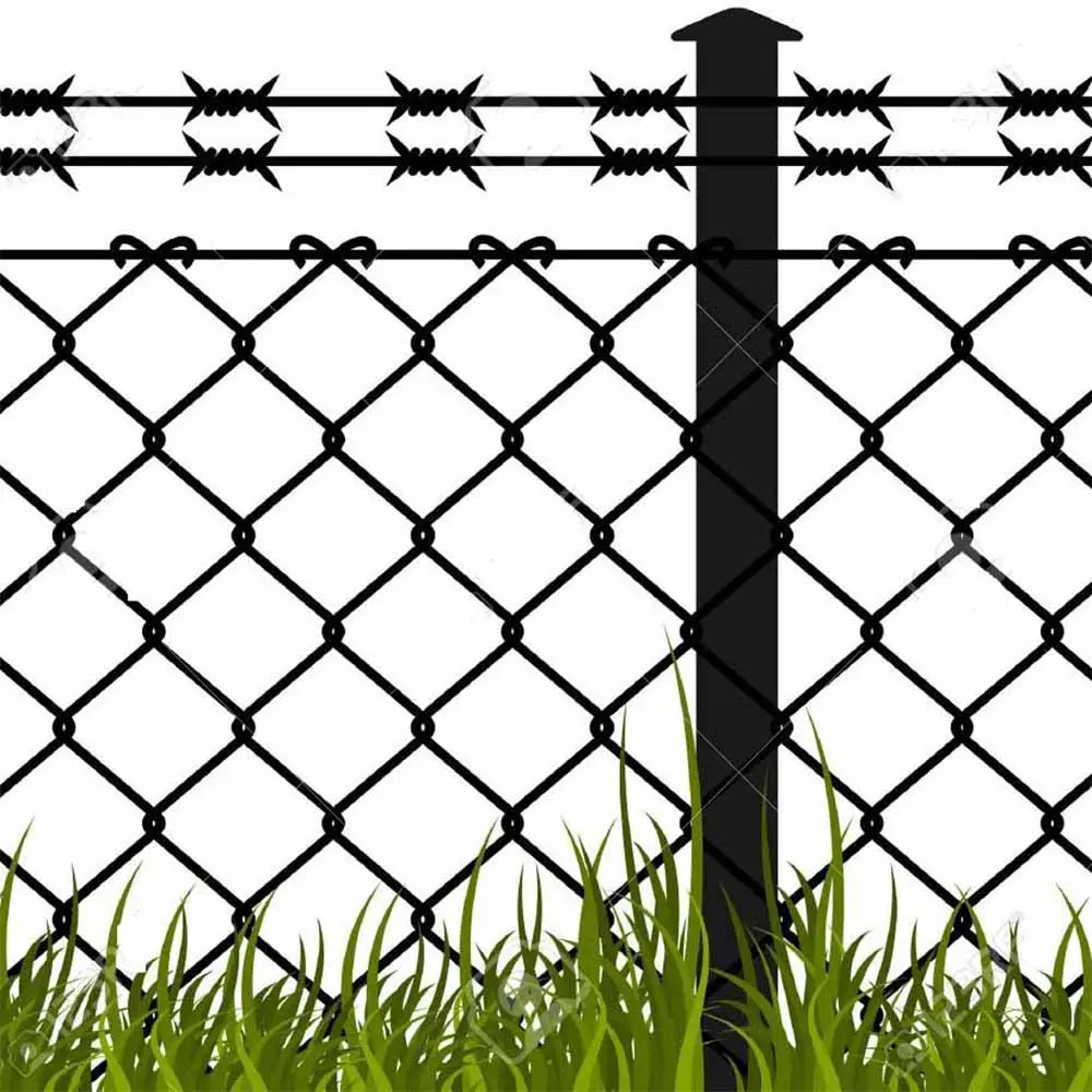 Galvanized and PVC coated diamond shape chain link fence