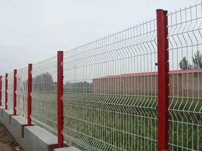 Peach Post Security Fence