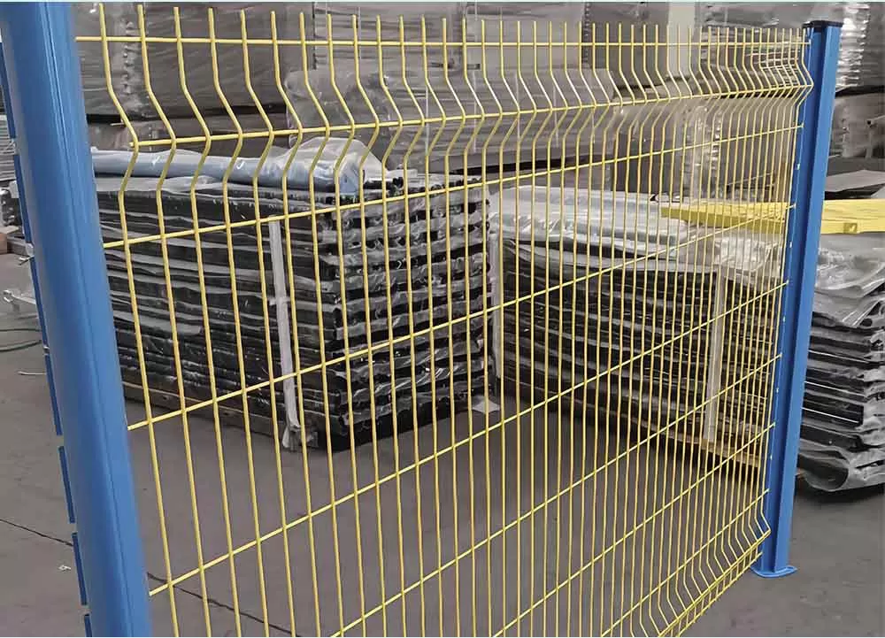 Peach Post Security Fence