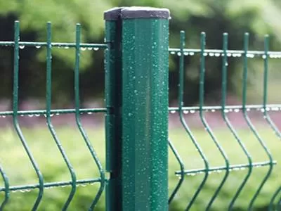 Peach Post Security Fence