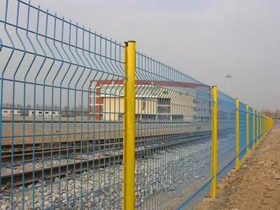 Peach Post Security Fence
