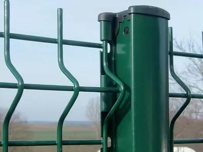 Peach Post Security Fence