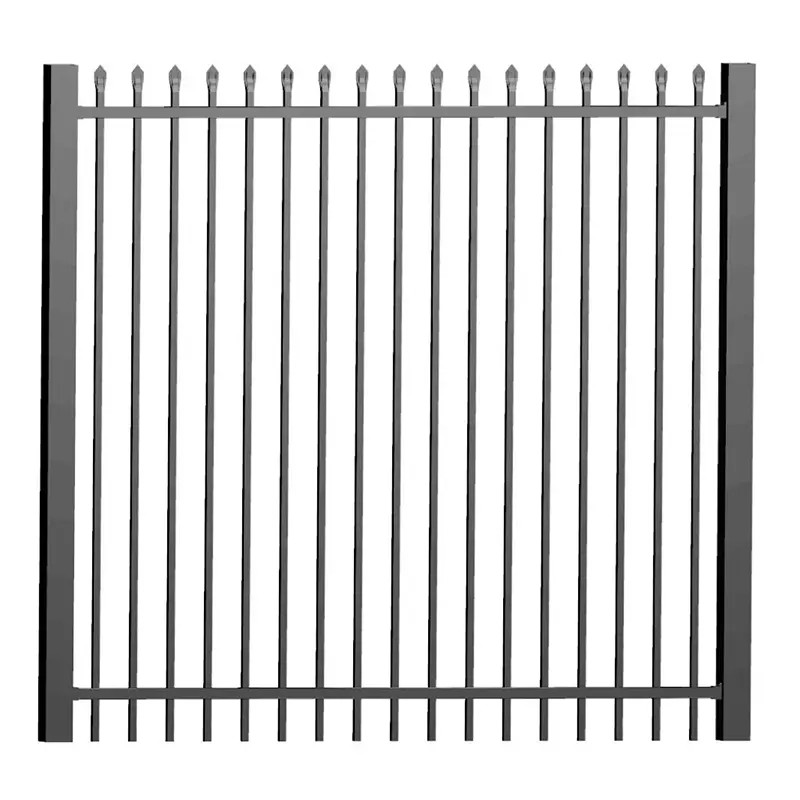 Steel Security Fence, Spear Top Steel Fence Panels Steel Security Fence, Spear Top Steel Fence Panels