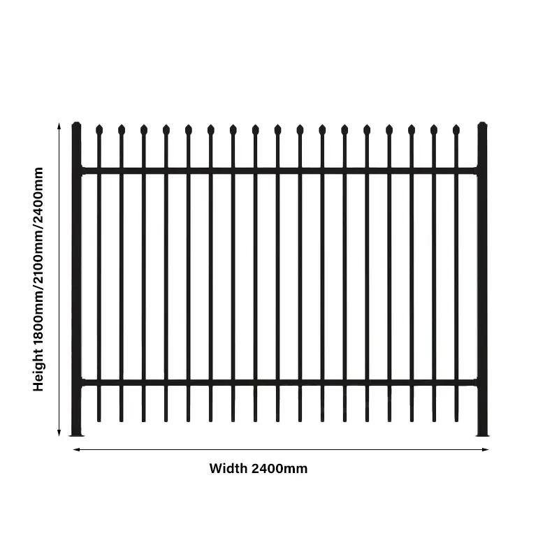 Garrison Fencing Galvanized Steel Security Fence Panels